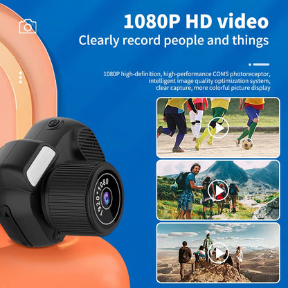 Mini Camera with Screen Indoor Home Outdoor Sport HD 1080P Portable Vintage Very Small Camcorder Video Recorder Support TF Card